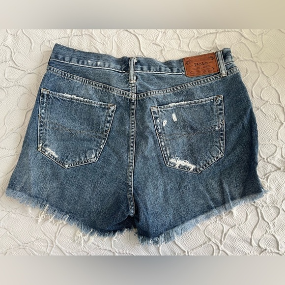 Polo Ralph Lauren Denim Shorts Jean Cut Off  Distressed Size 30 (0534) - Picture 9 of 12
